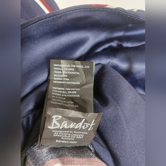 Bardot Navy Striped Jumpsuit - Picture 5 of 8